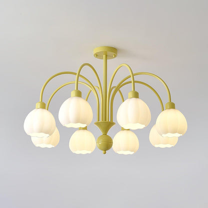 Cream Pumpkin Ball Chandelier