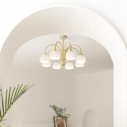 Creamy Glass  Chandelier