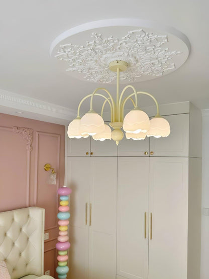 Creamy Glass  Chandelier