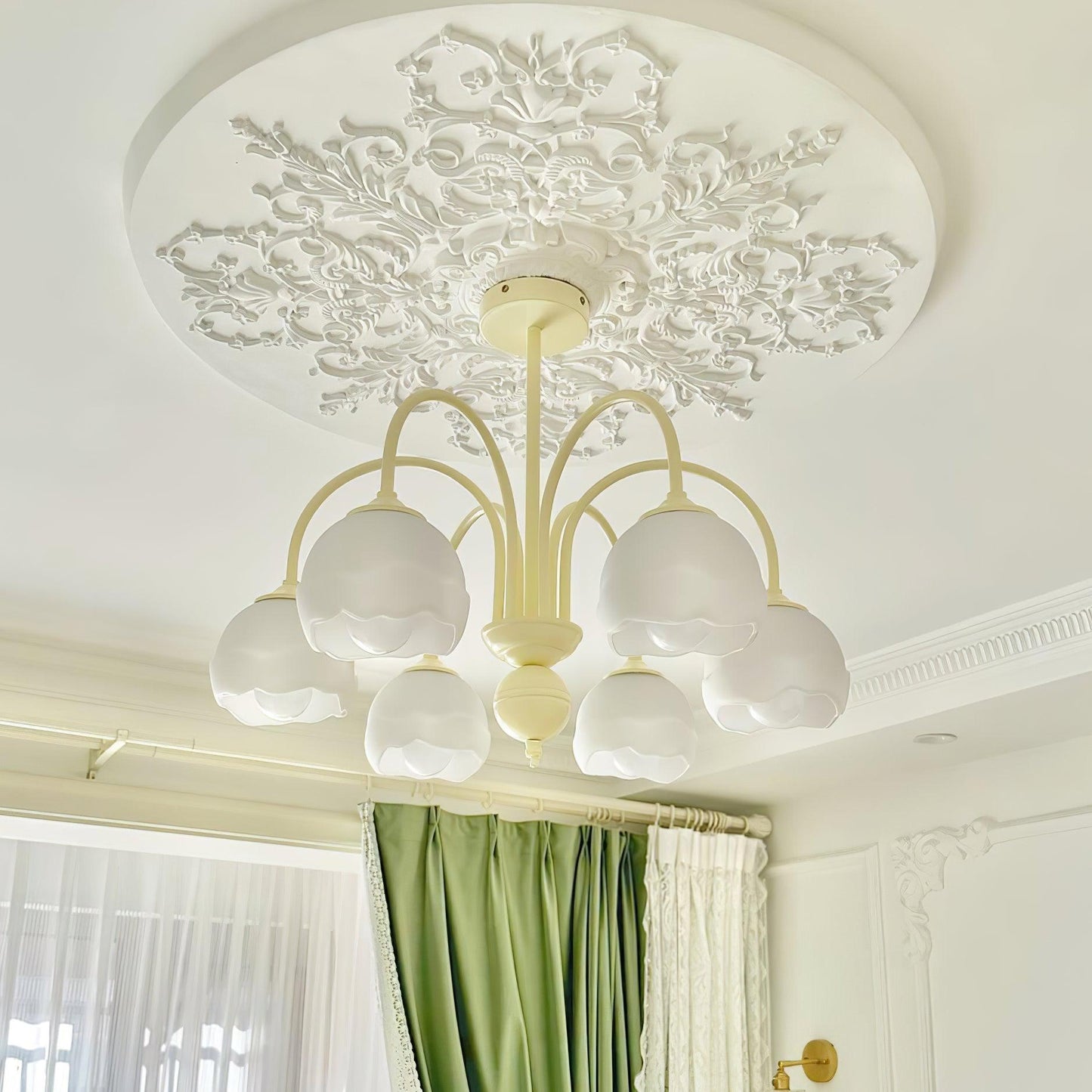 Creamy Glass  Chandelier