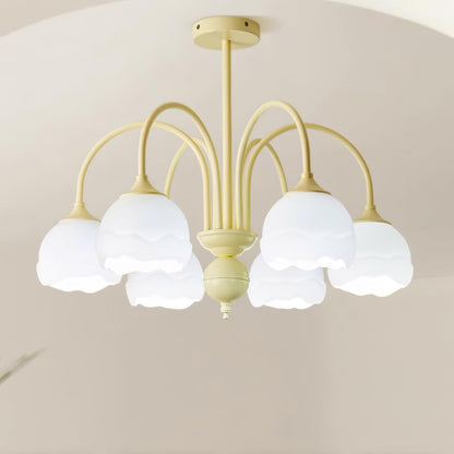 Creamy Glass  Chandelier