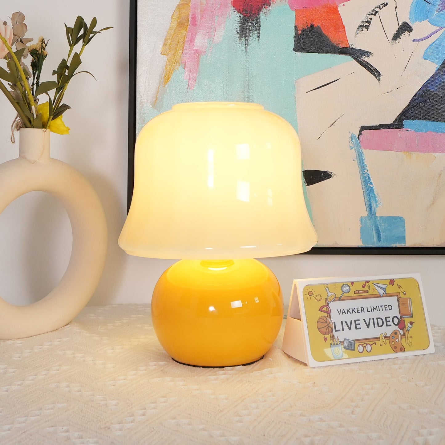 Creamy Mushroom Table Lamp