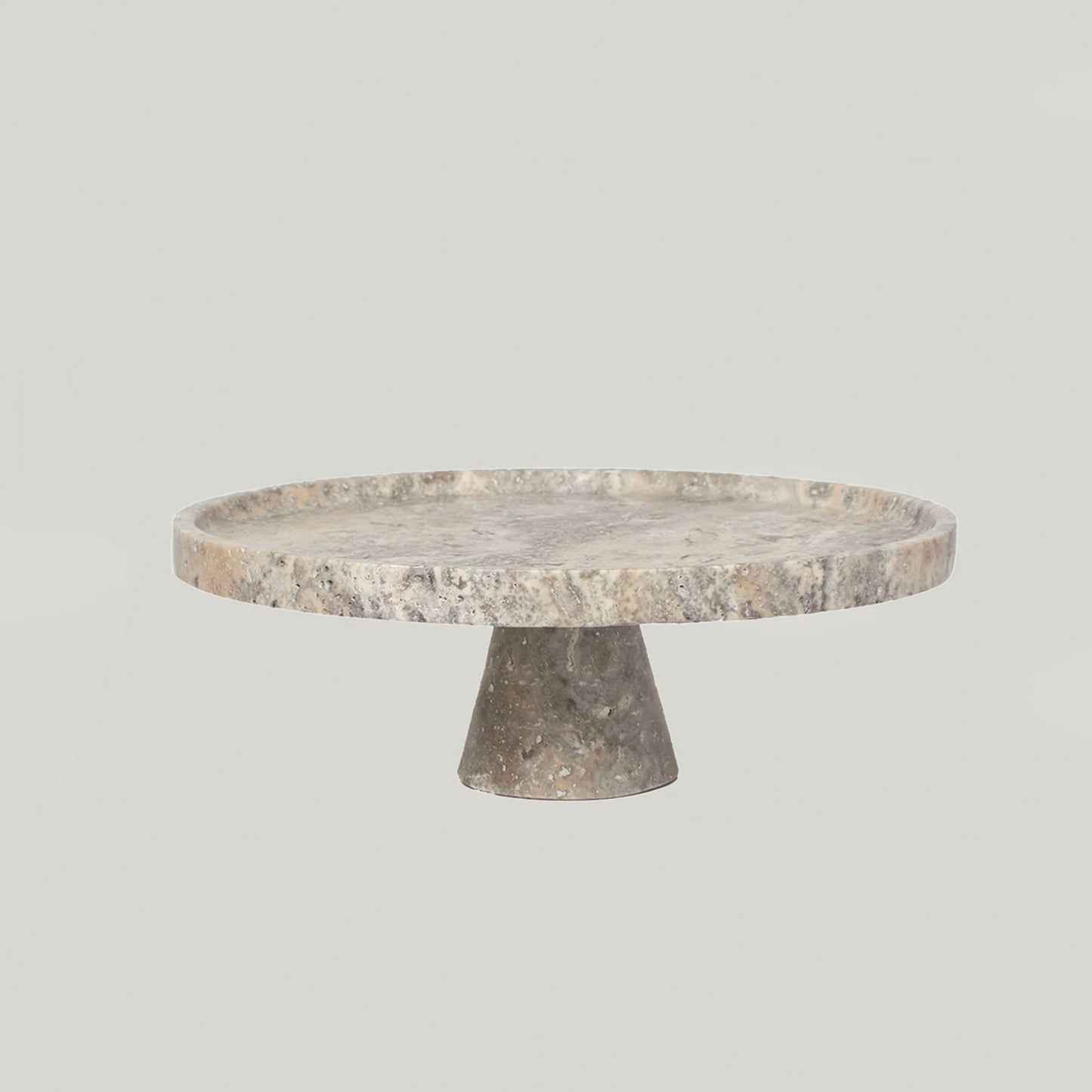 Crimson Marquina Marble Pedestal Tray