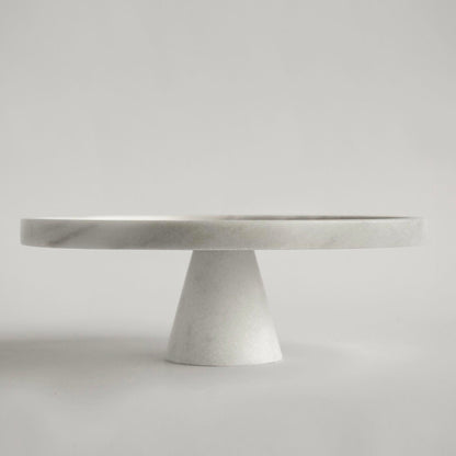 Crimson Marquina Marble Pedestal Tray