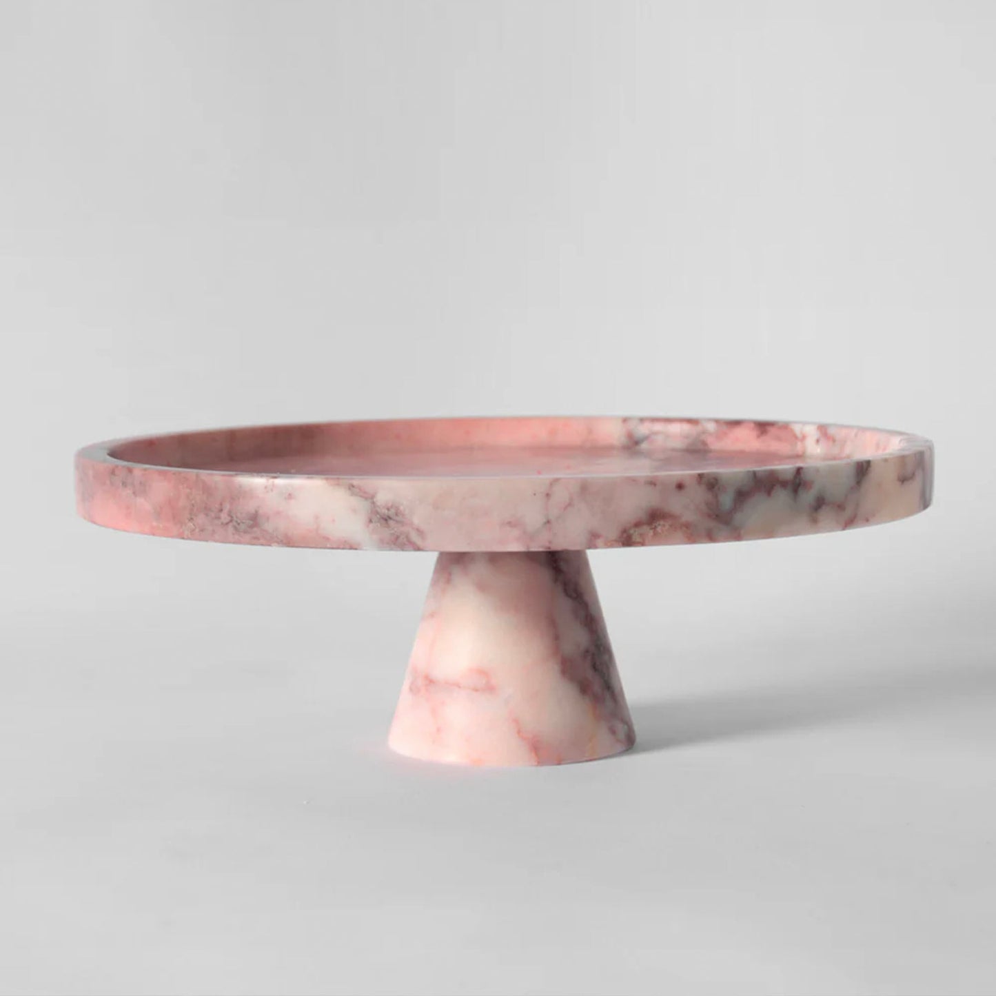 Crimson Marquina Marble Pedestal Tray