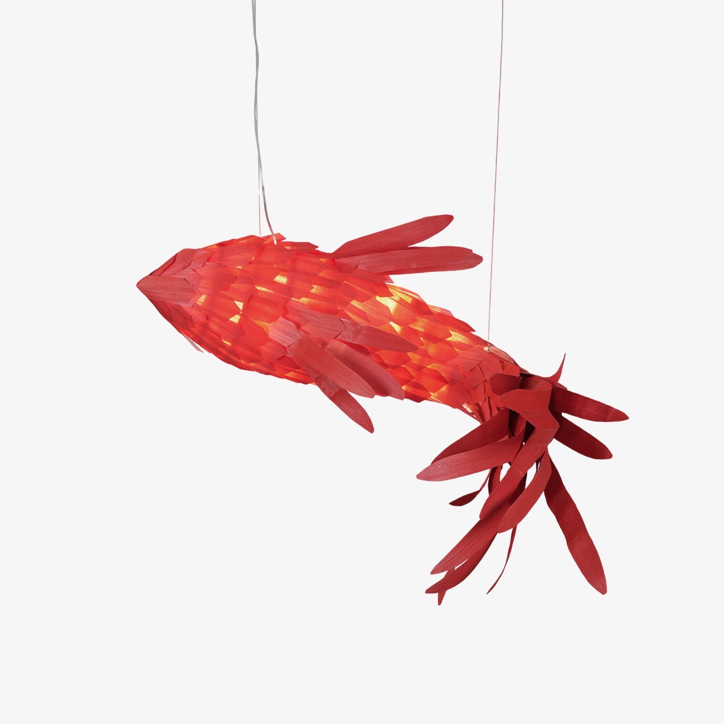 Crimson Swirl Koi Chandelier