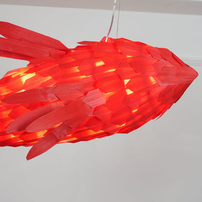 Crimson Swirl Koi Chandelier