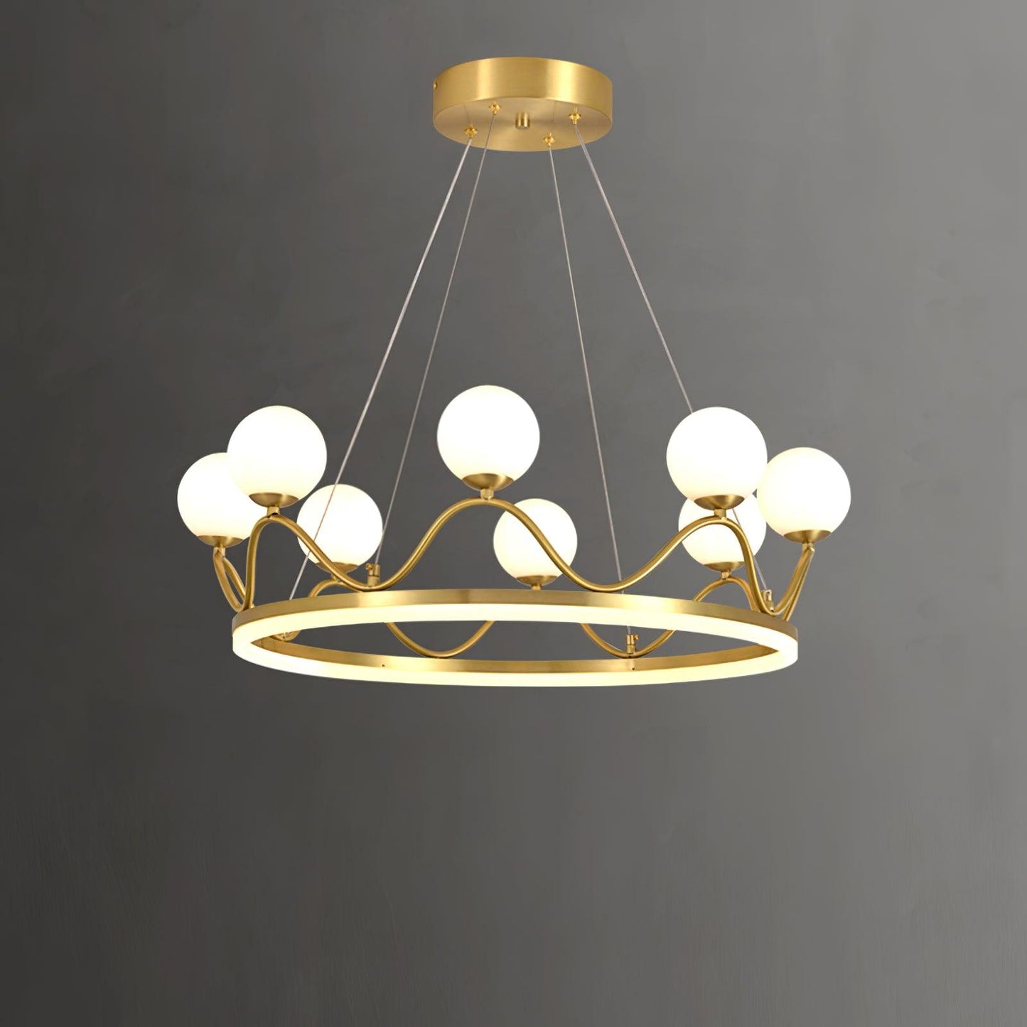 Crown Brass Chandelier