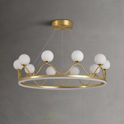 Crown Brass Chandelier