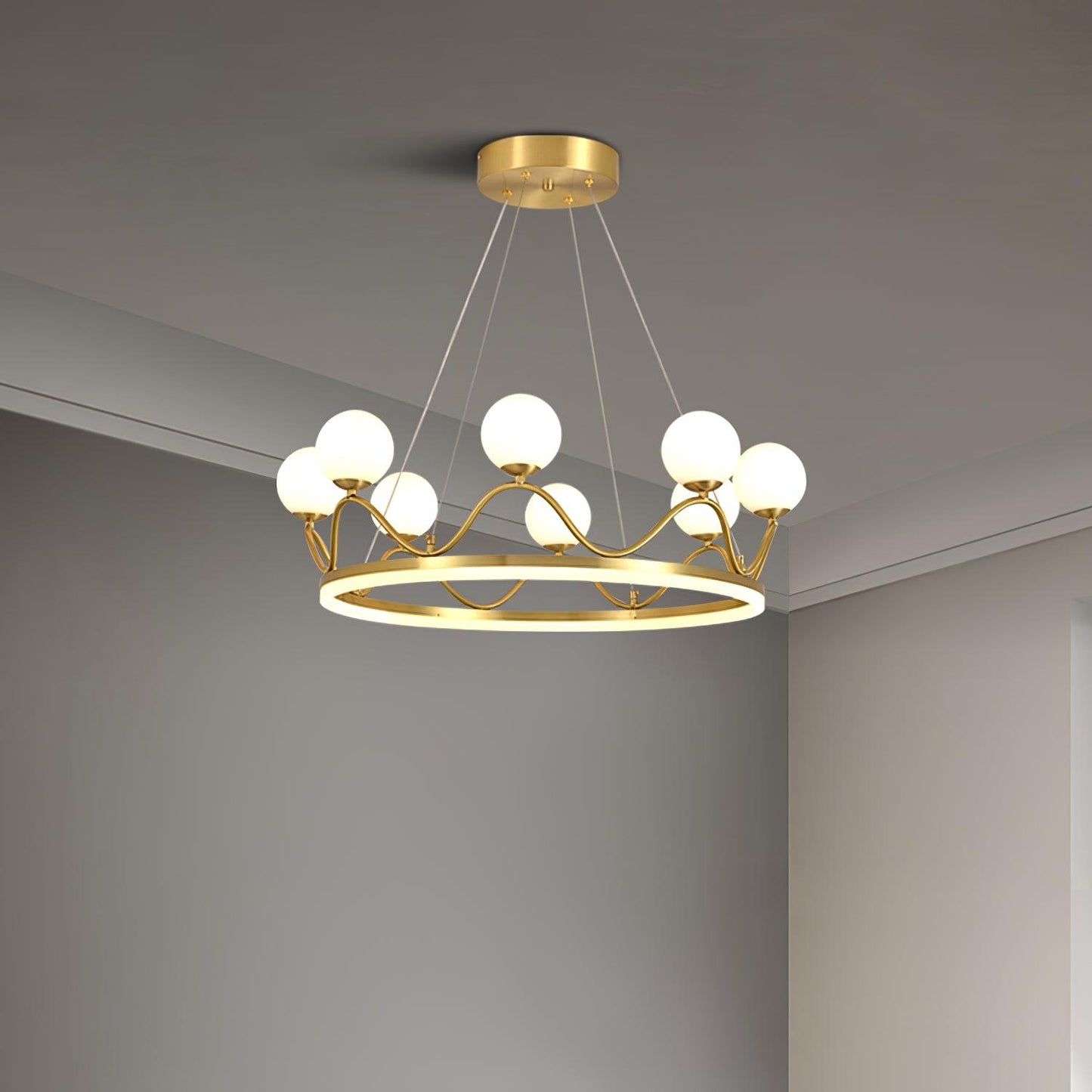 Crown Brass Chandelier