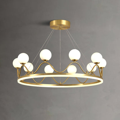 Crown Brass Chandelier