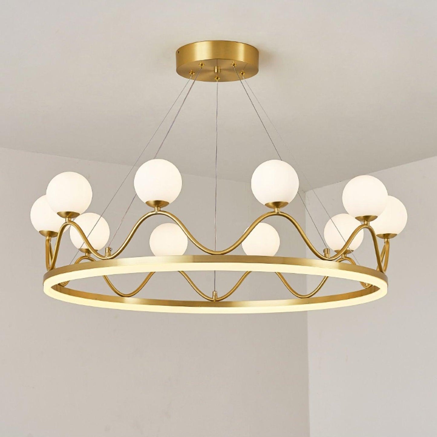 Crown Brass Chandelier