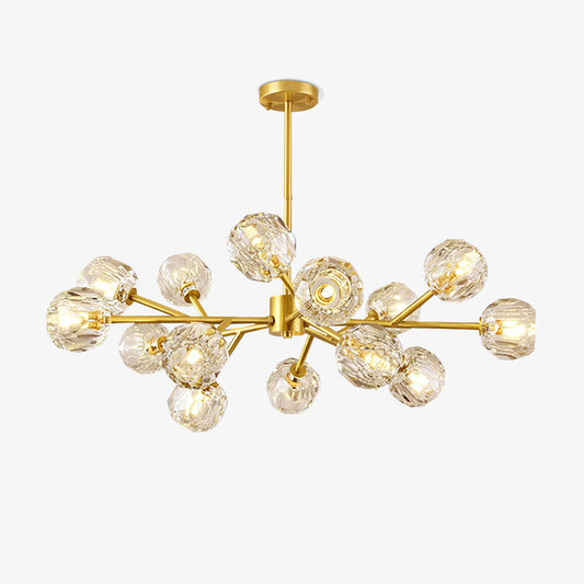 Crystal Ball Round Cluster Chandelier