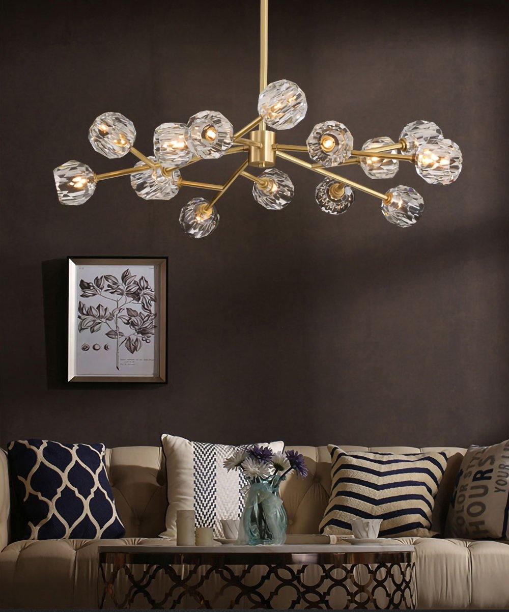 Crystal Ball Round Cluster Chandelier