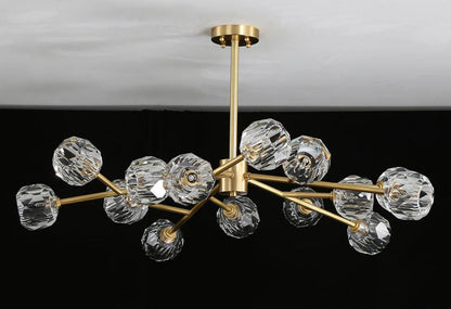 Crystal Ball Round Cluster Chandelier