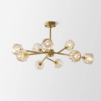 Crystal Ball Round Cluster Chandelier