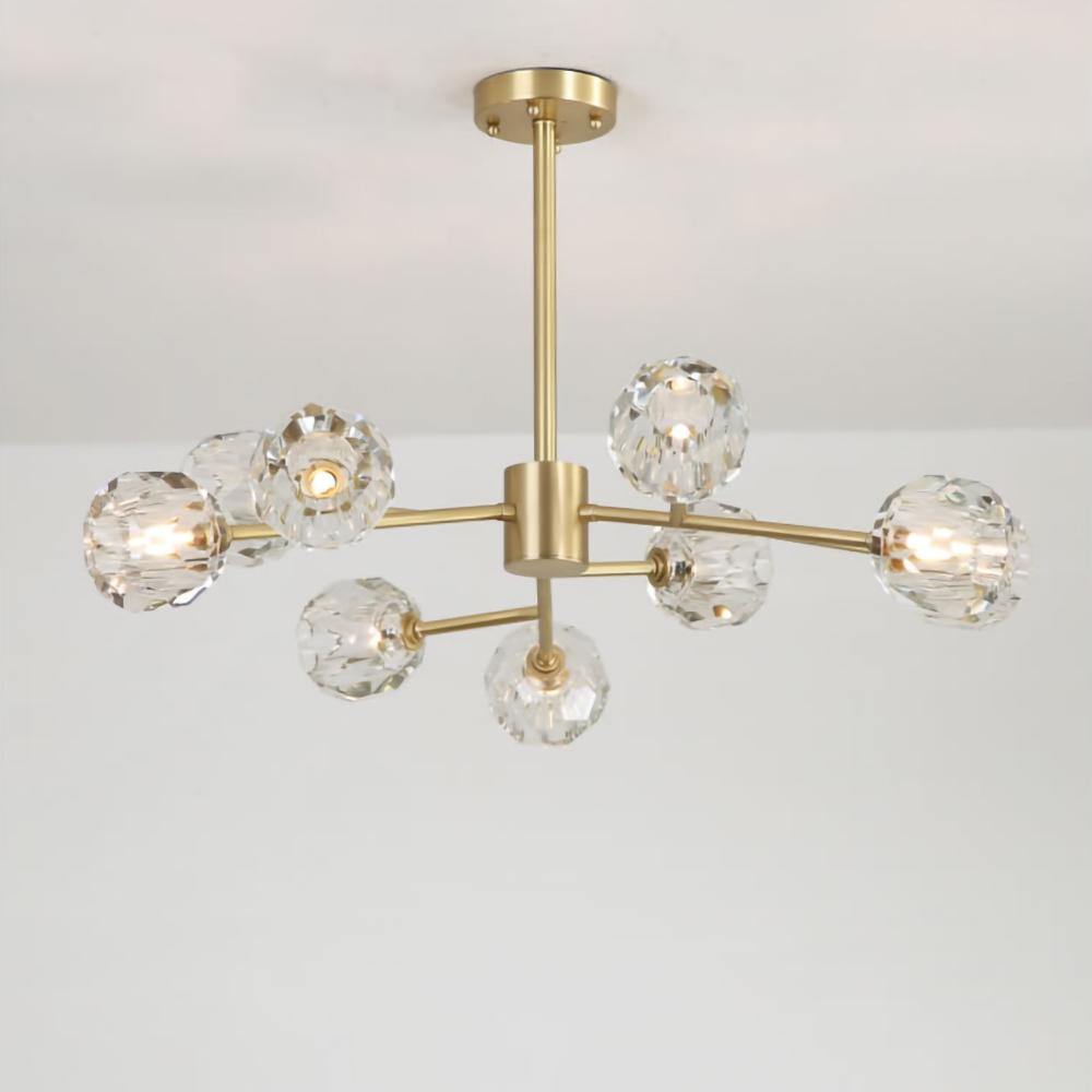 Crystal Ball Round Cluster Chandelier