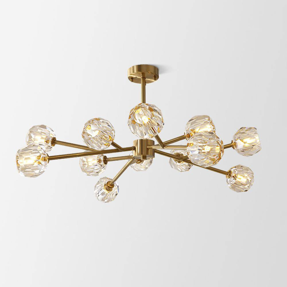 Crystal Ball Round Cluster Chandelier