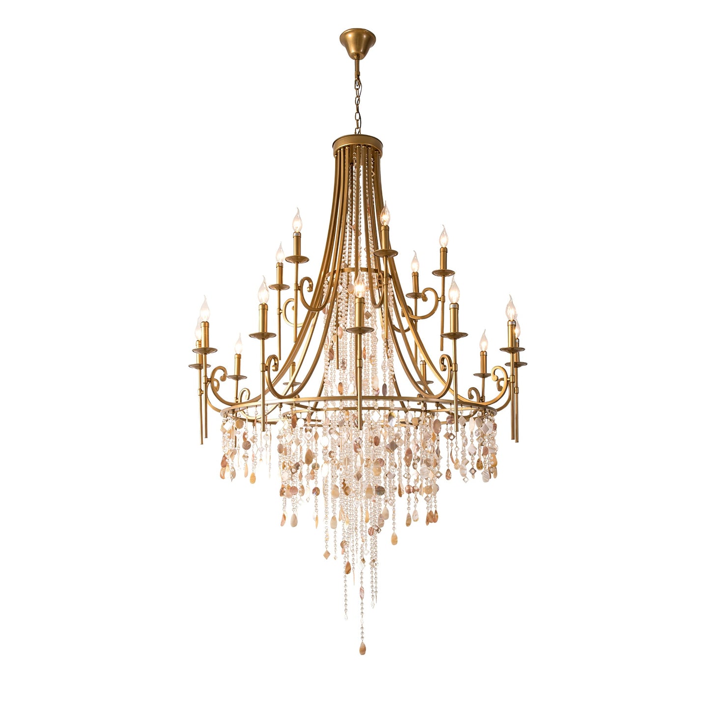 Tatum Lux Shell Crystal Electrolier Chandelier