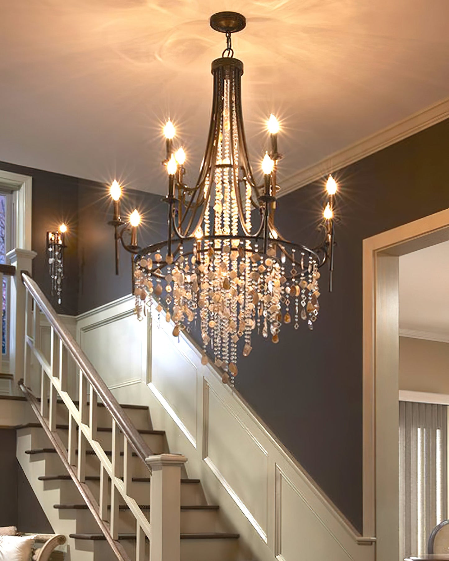 Tatum Lux Shell Crystal Electrolier Chandelier