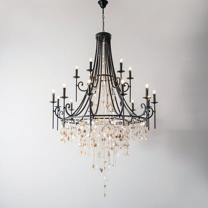 Tatum Lux Shell Crystal Electrolier Chandelier