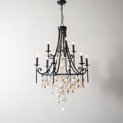 Tatum Lux Shell Crystal Electrolier Chandelier