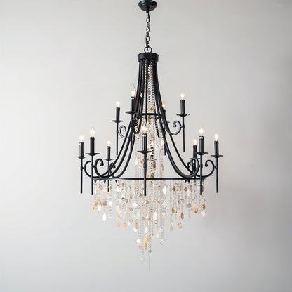 Tatum Lux Shell Crystal Electrolier Chandelier