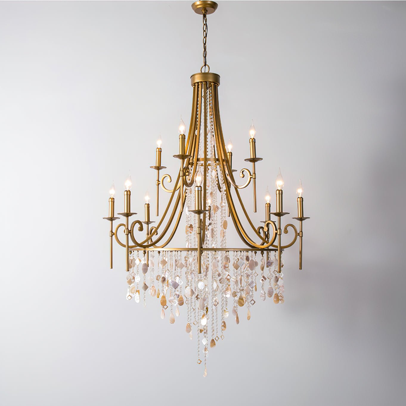 Tatum Lux Shell Crystal Electrolier Chandelier