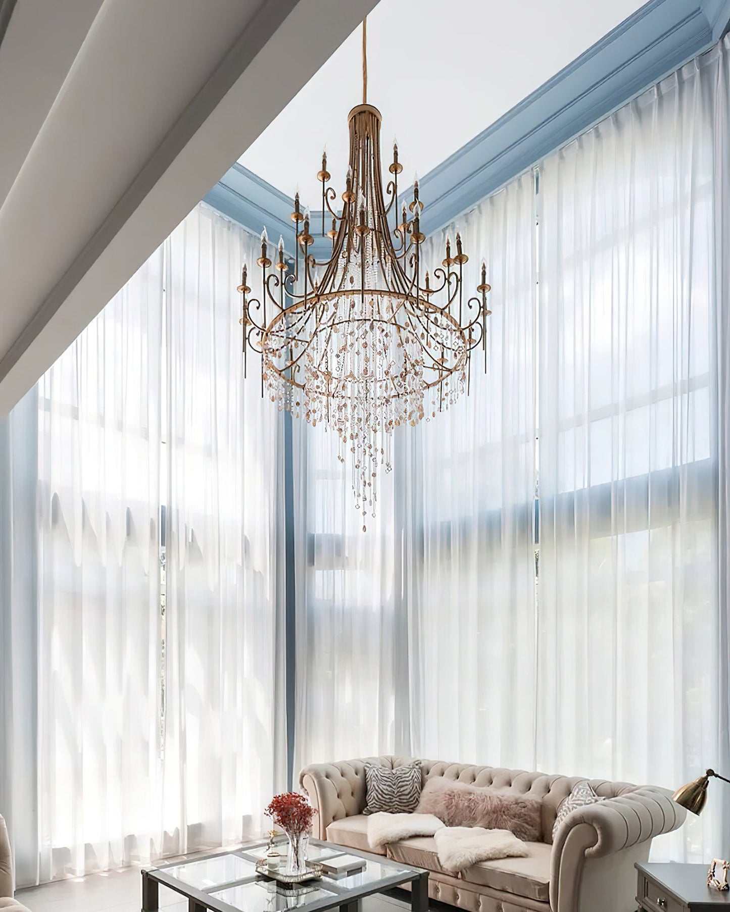 Tatum Lux Shell Crystal Electrolier Chandelier