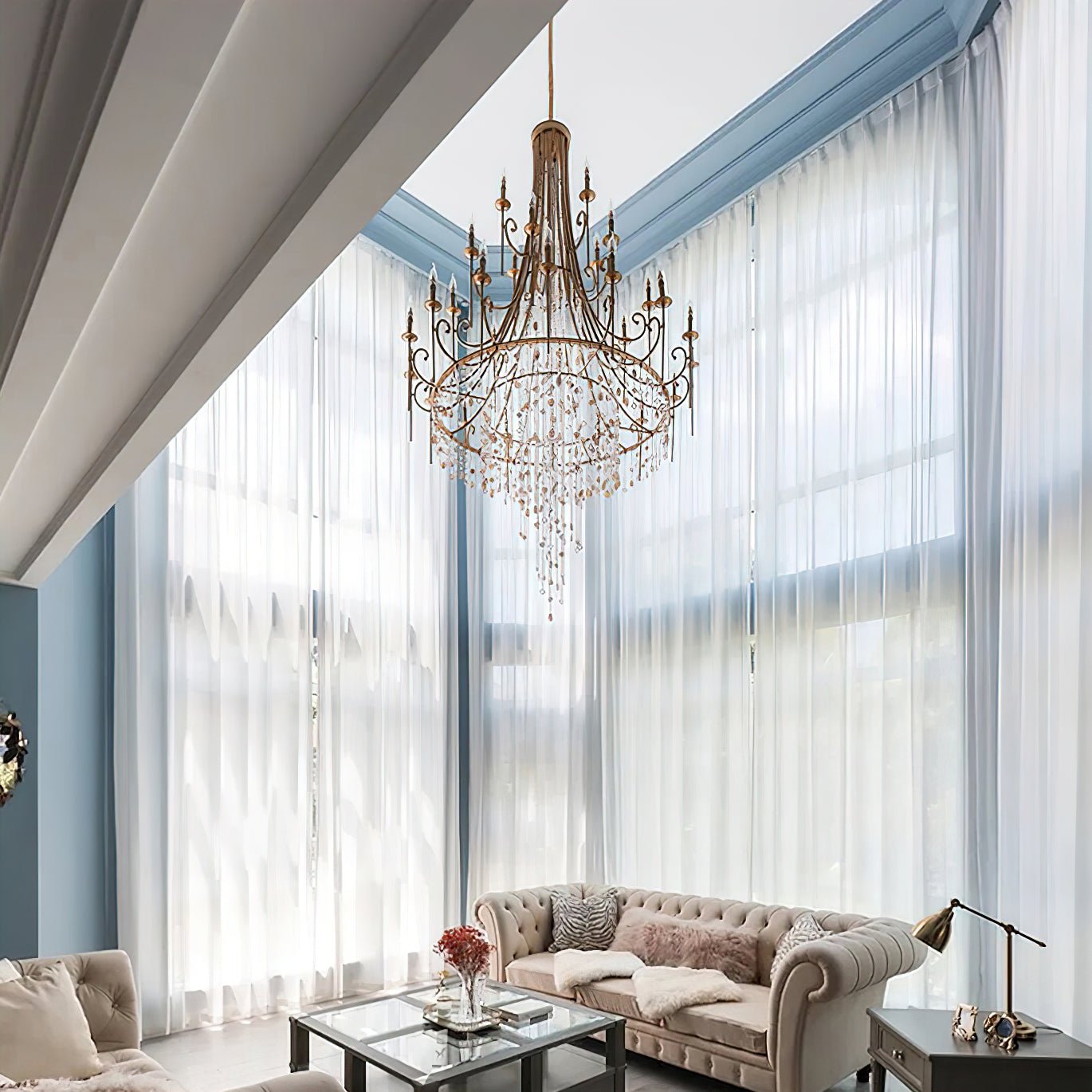 Tatum Lux Shell Crystal Electrolier Chandelier