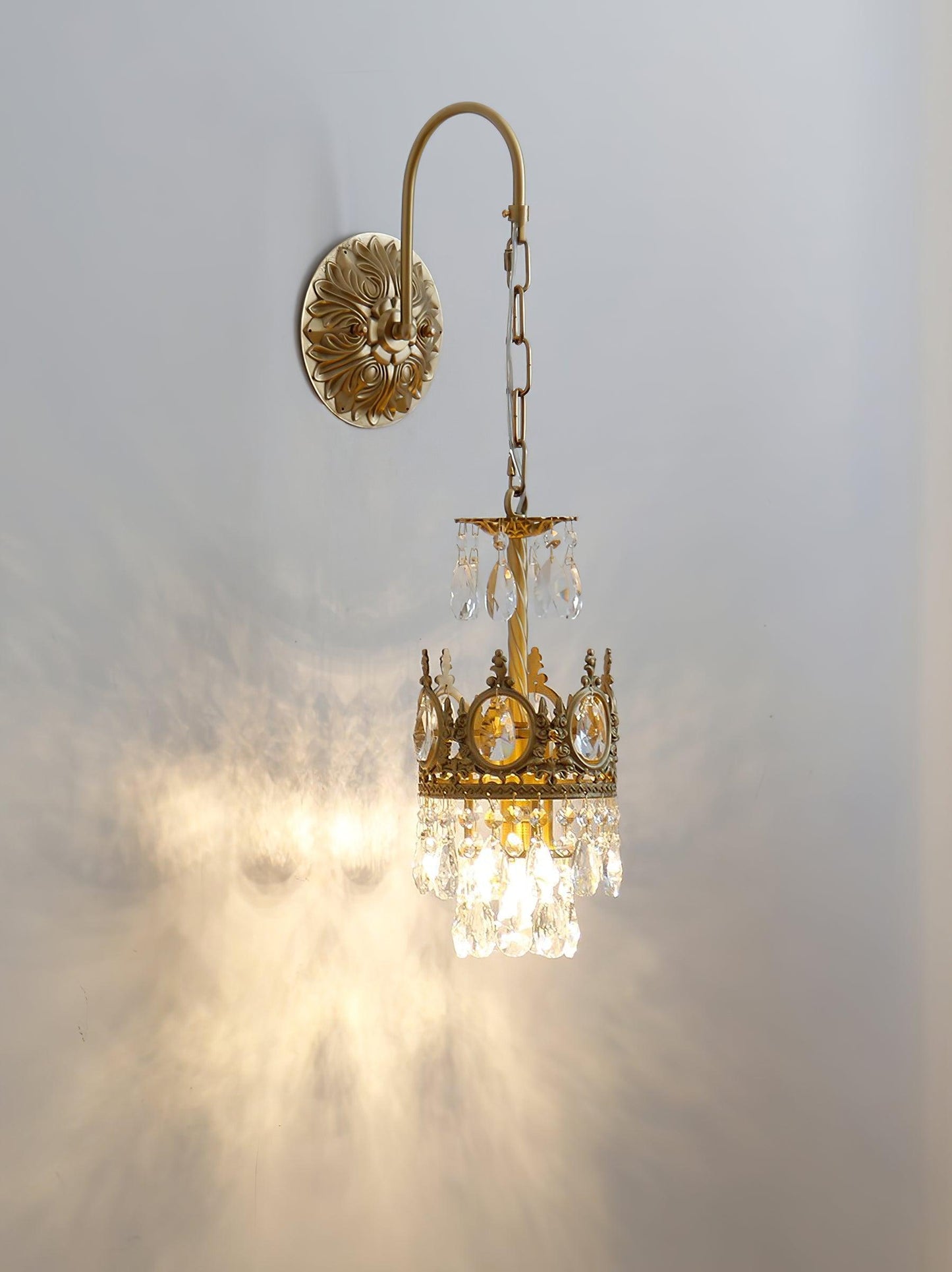 Crystal Crown Wall Light