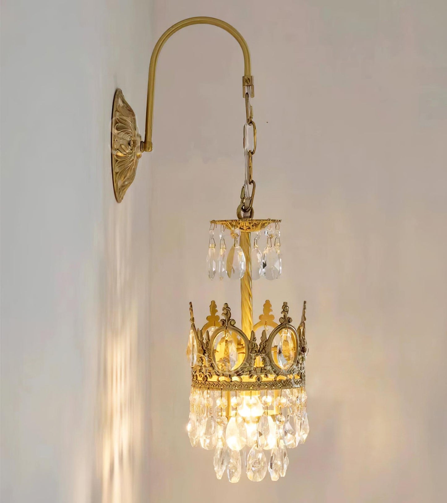 Crystal Crown Wall Light