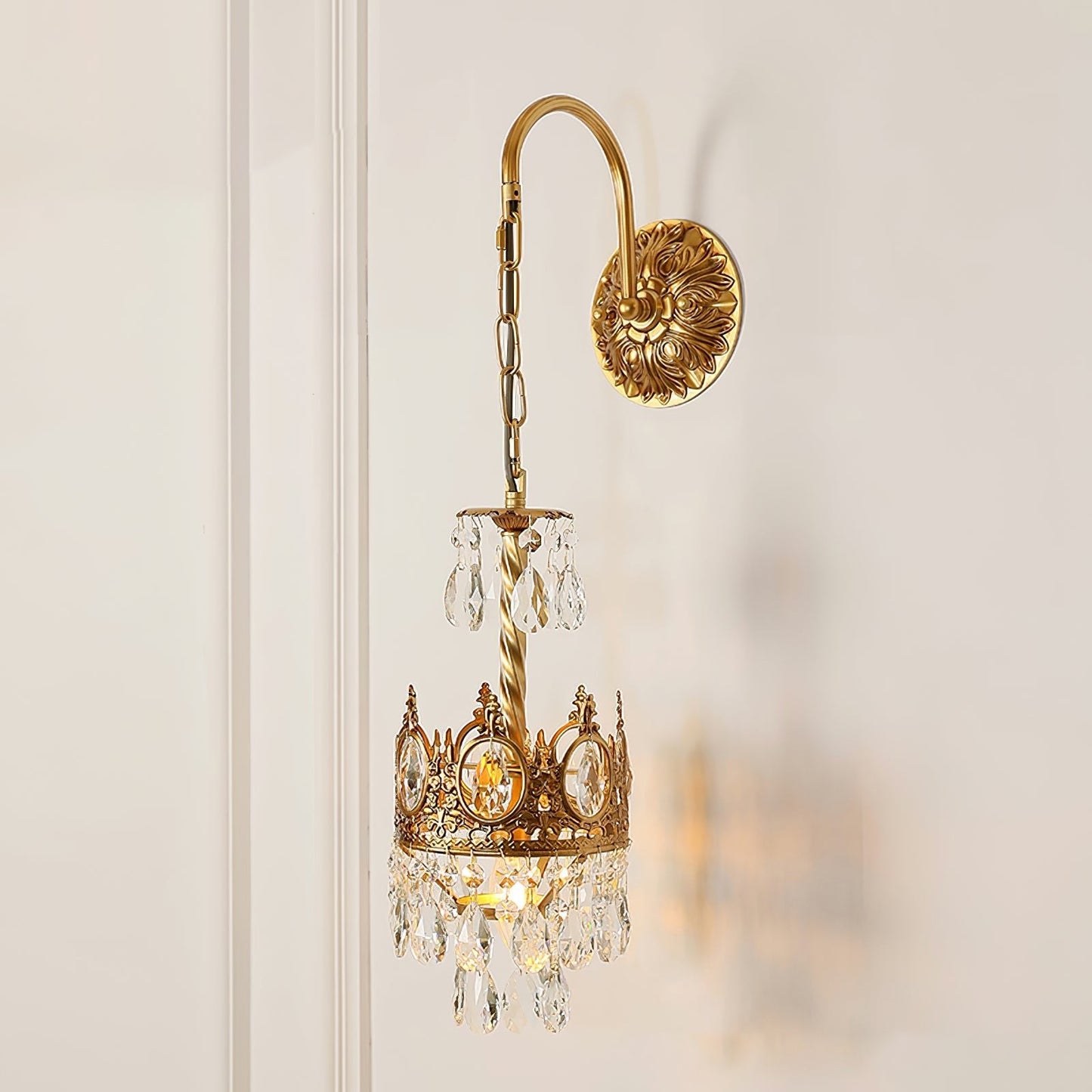 Crystal Crown Wall Light