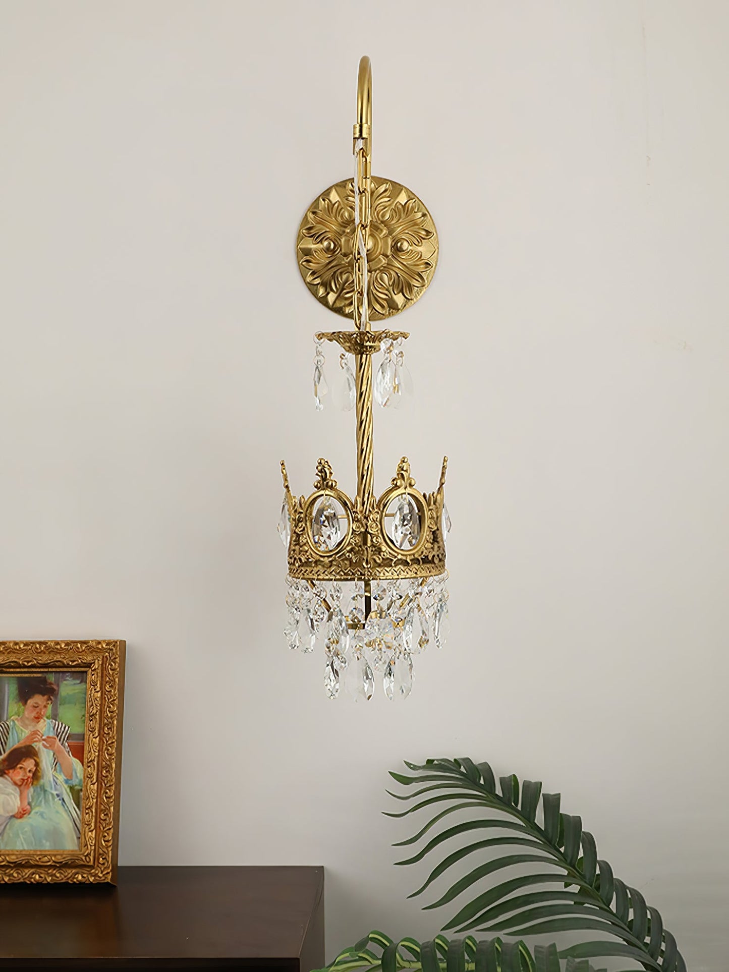 Crystal Crown Wall Light