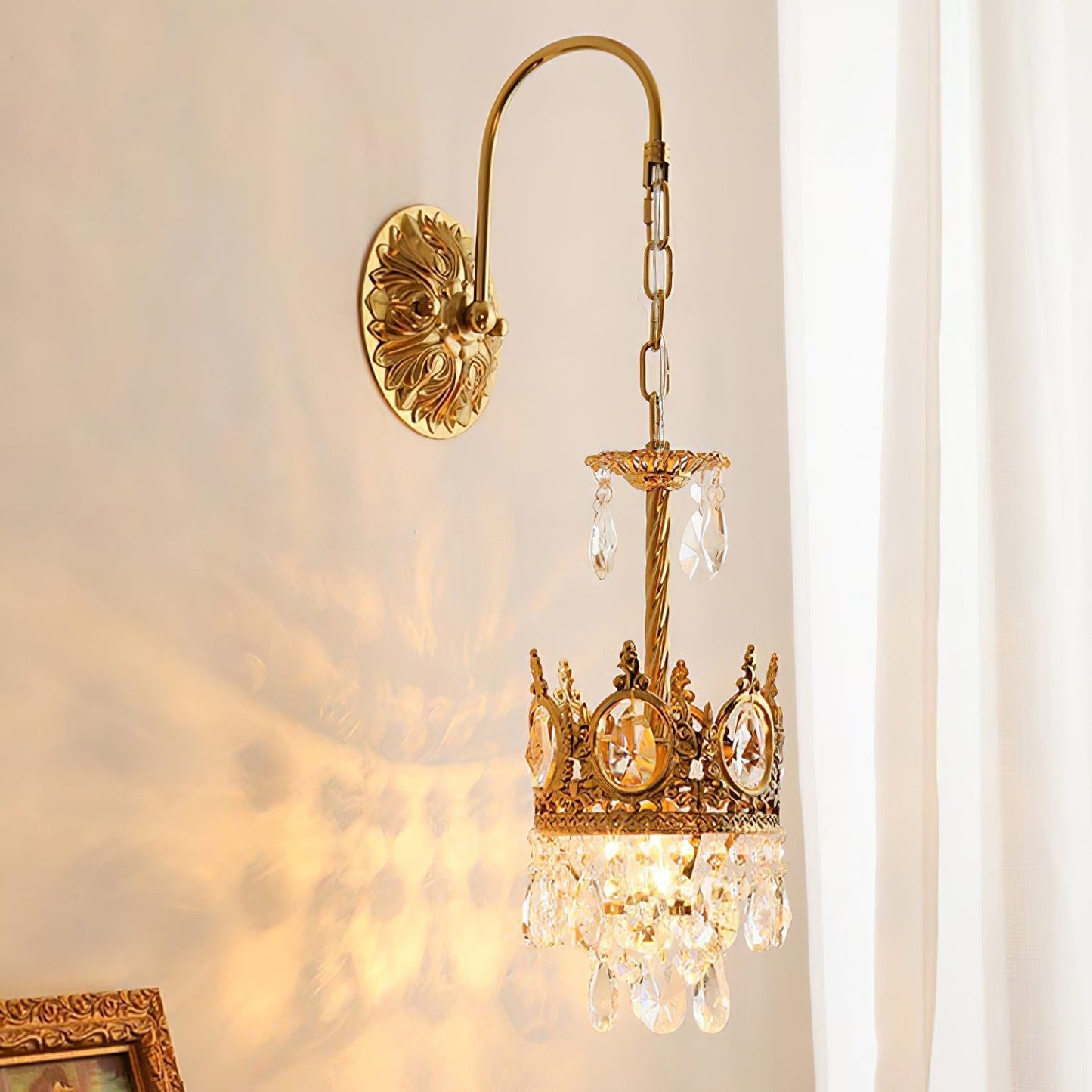 Crystal Crown Wall Light