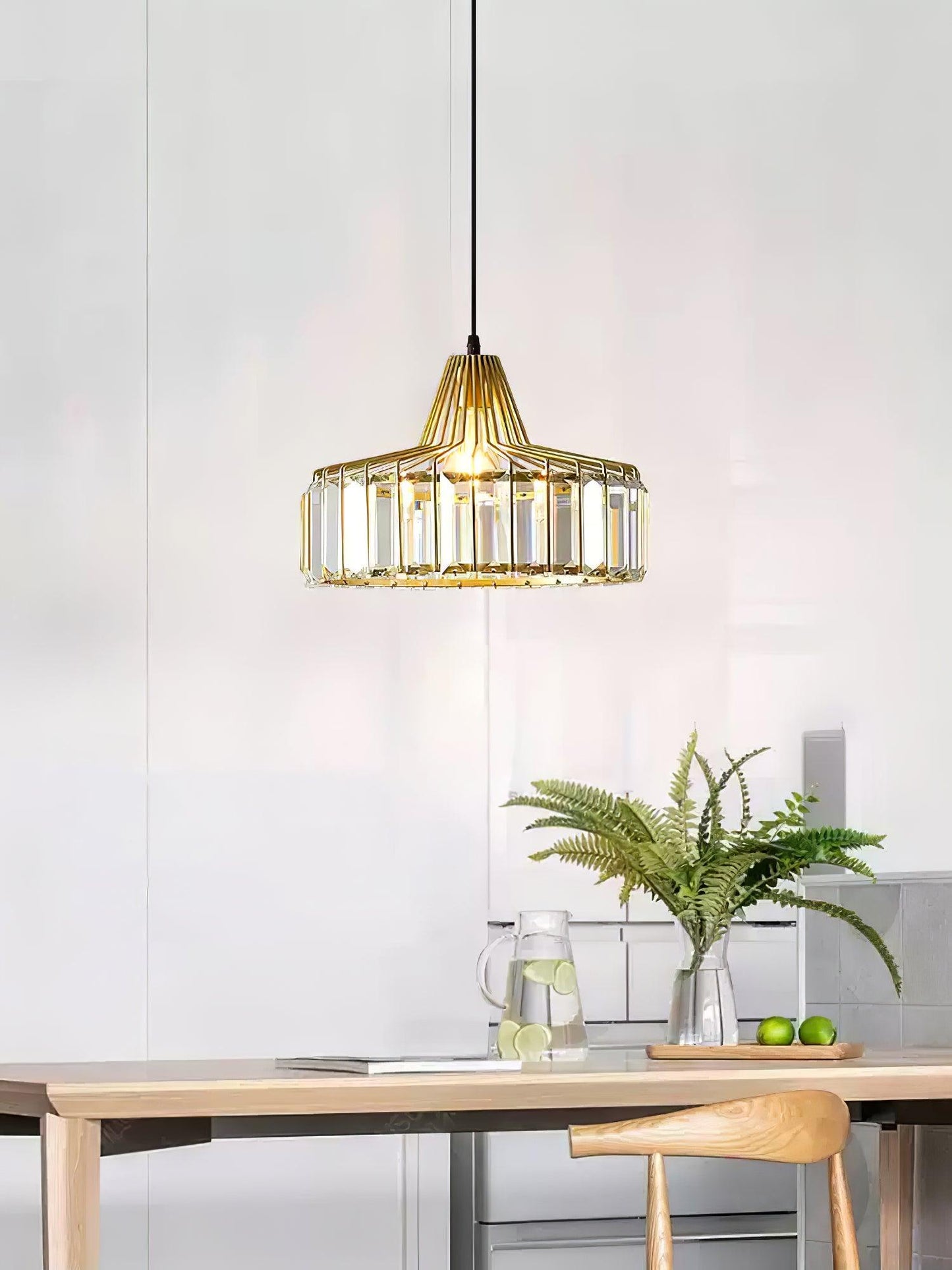 Crystal Drum Pendant Lamp