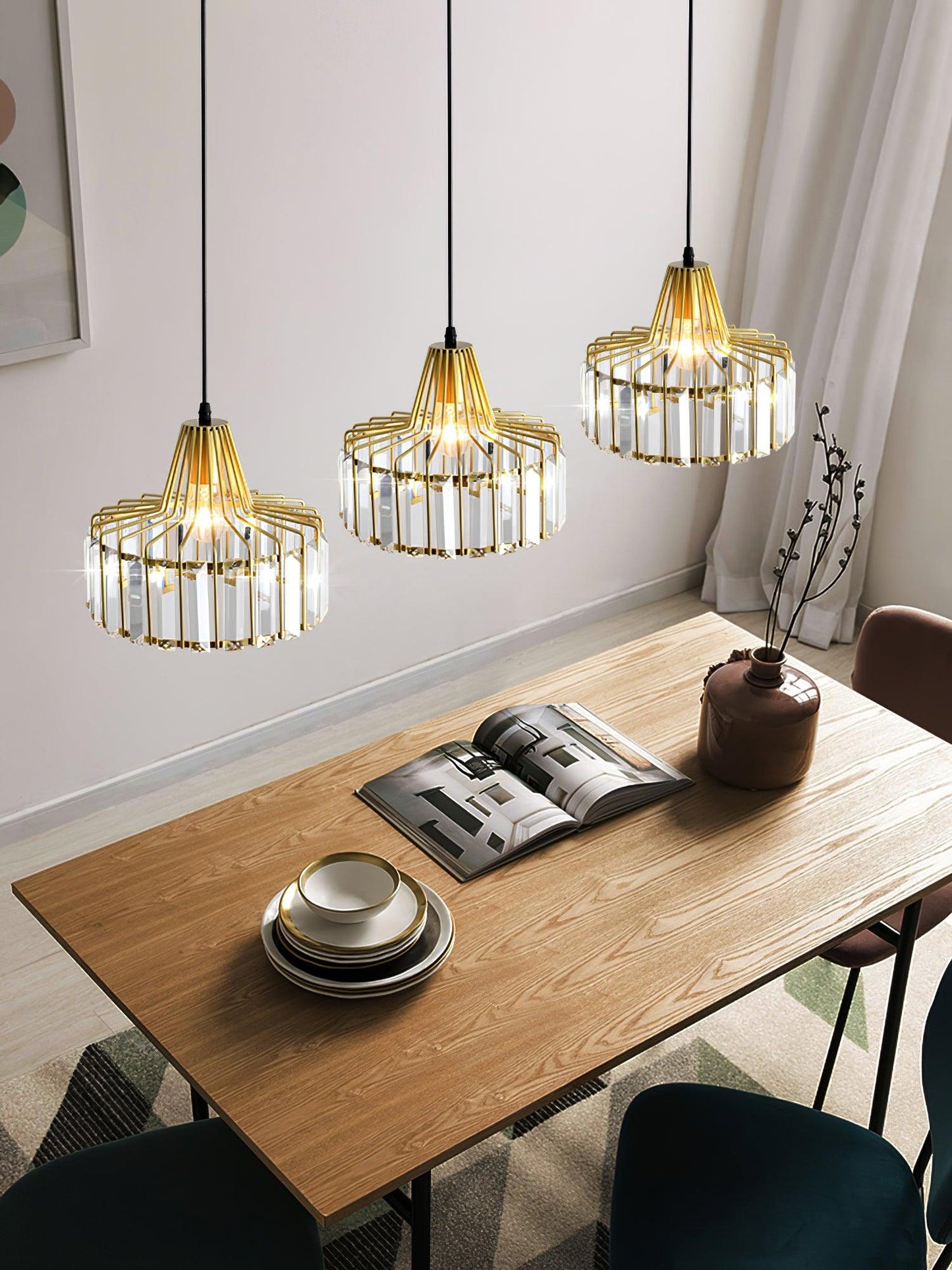 Crystal Drum Pendant Lamp