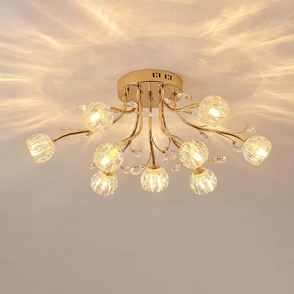 Crystal Flower Ceiling Light