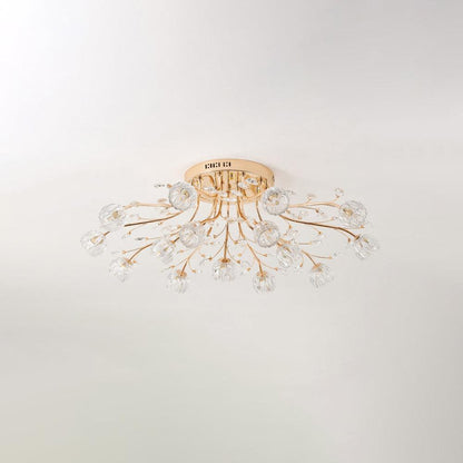 Crystal Flower Ceiling Light