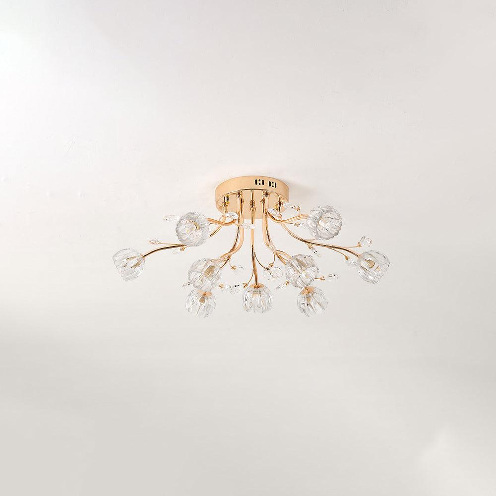 Crystal Flower Ceiling Light