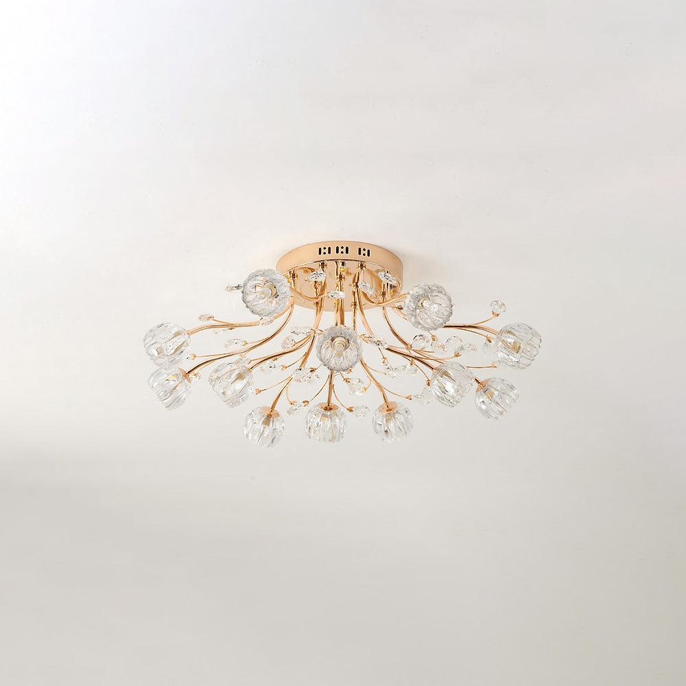 Crystal Flower Ceiling Light