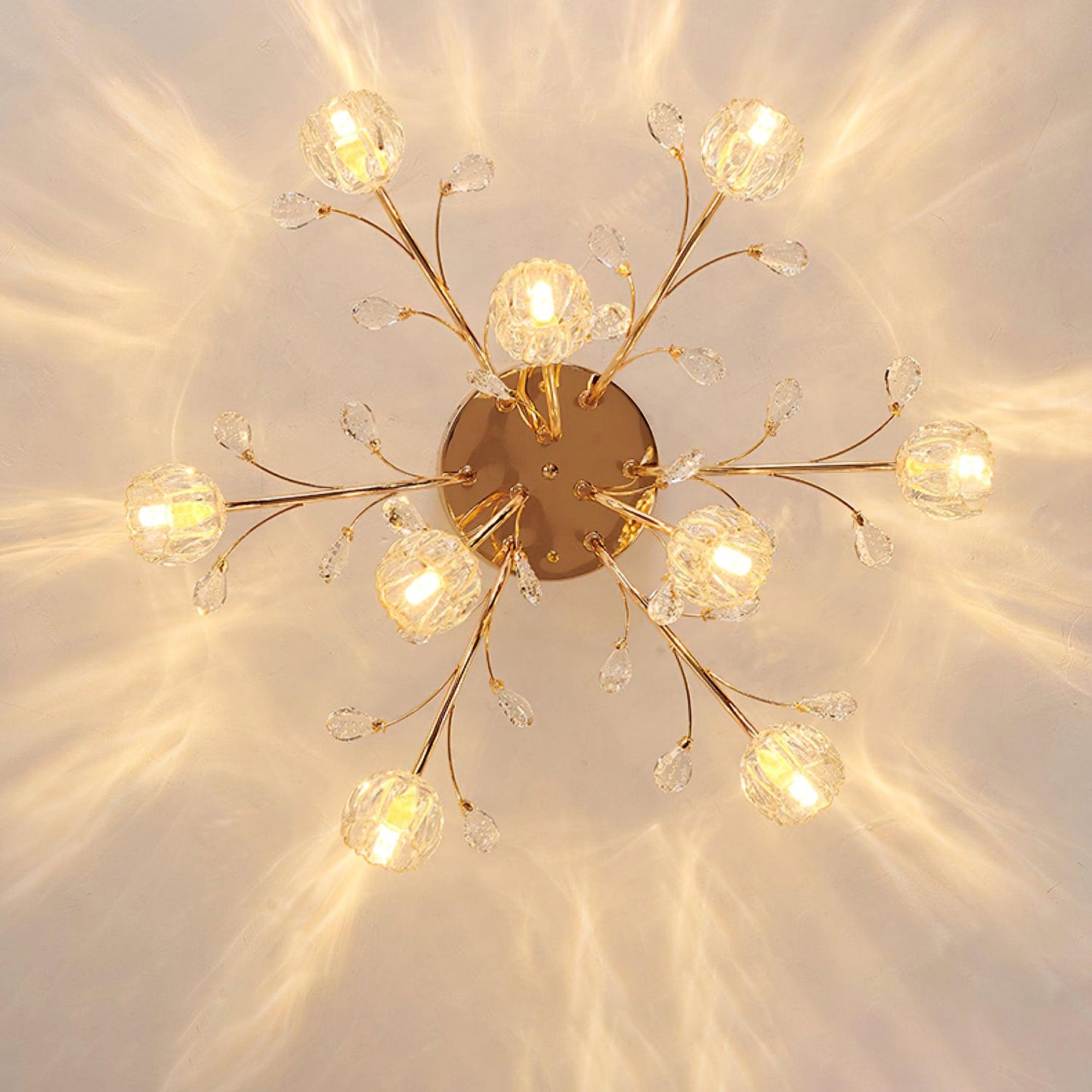 Crystal Flower Ceiling Light