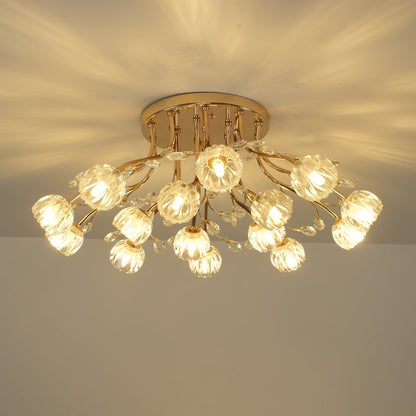 Crystal Flower Ceiling Light