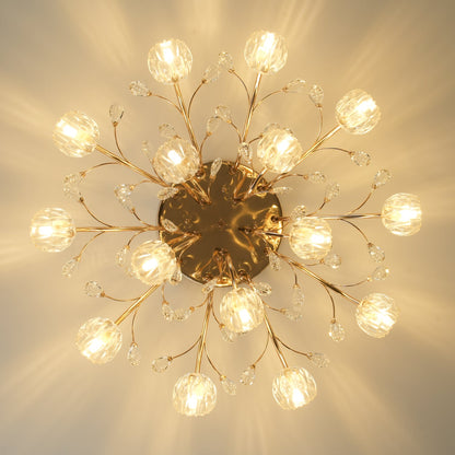 Crystal Flower Ceiling Light