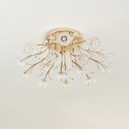 Crystal Flower Ceiling Light