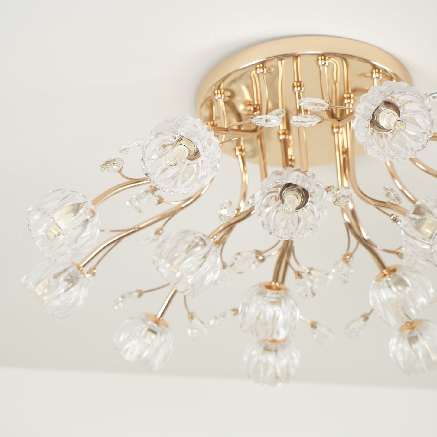 Crystal Flower Ceiling Light