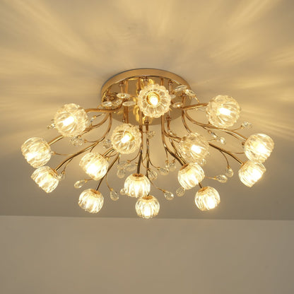 Crystal Flower Ceiling Light