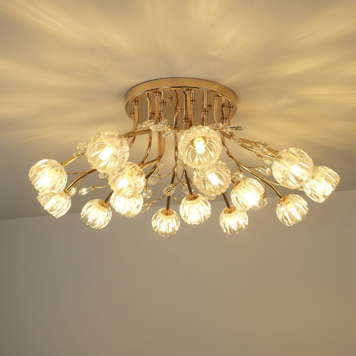 Crystal Flower Ceiling Light