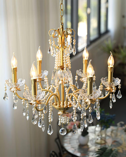 Crystal Pearl Chandelier