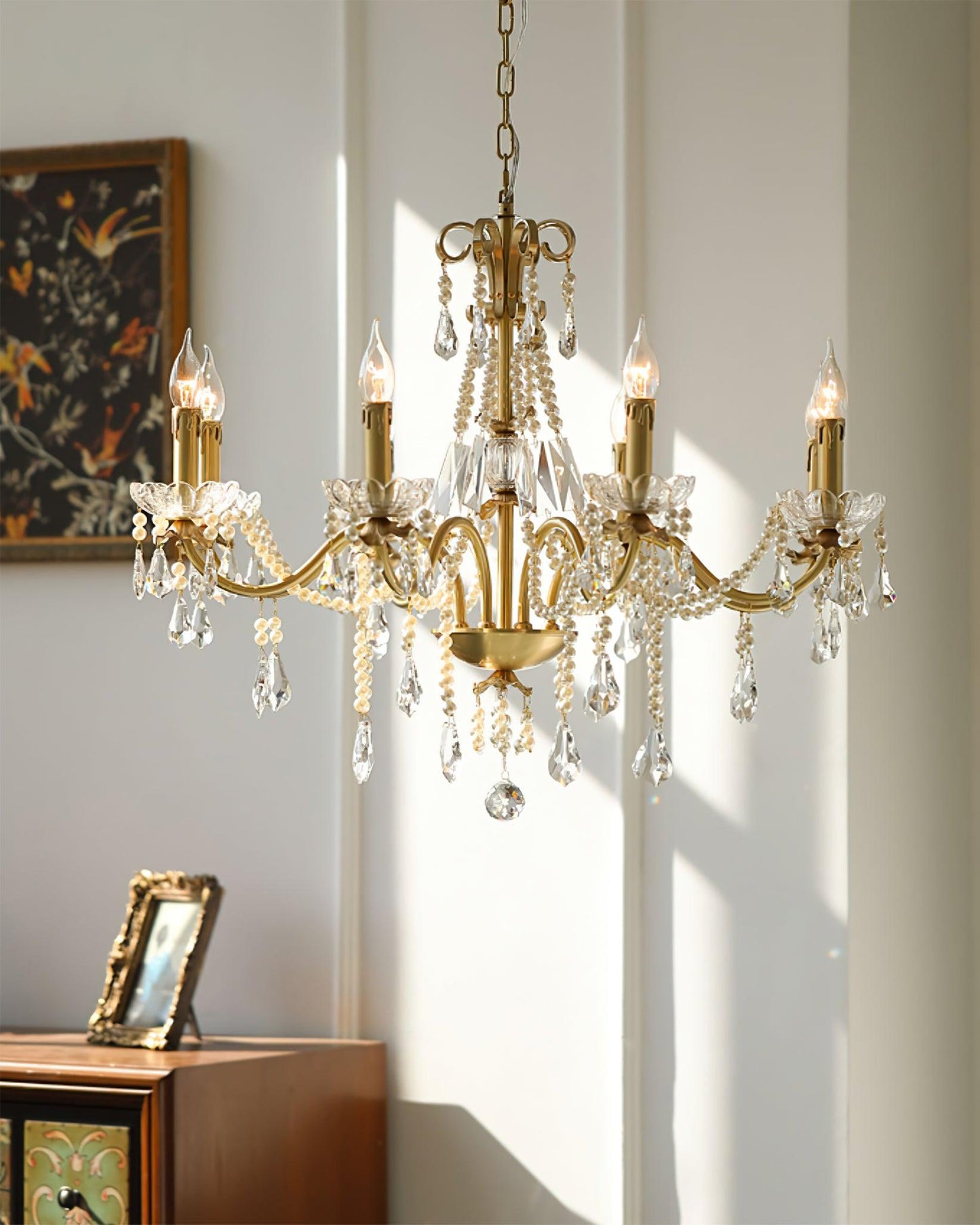 Crystal Pearl Chandelier